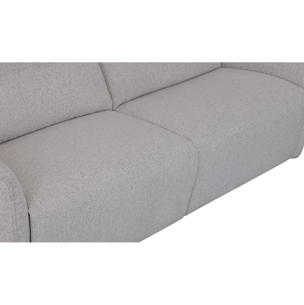 Soffa elektrisk recliner 3-sits - Ljus bouclè