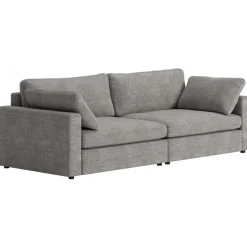 Soffa Falkenberg 4-sits 266 cm bred - Grå + Textilrengöring för möbler