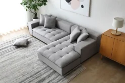 Soffa grå divan 251 cm - Sake