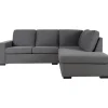 Soffa grå med öppet avslut 244 cm