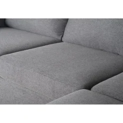 Soffa grå med öppet avslut 244 cm