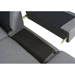 Soffa grå med öppet avslut 244 cm + Textilrengöring för möbler