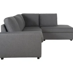 Soffa grå med öppet avslut 244 cm + Textilrengöring för möbler