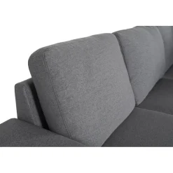 Soffa grå med öppet avslut 244 cm + Textilrengöring för möbler