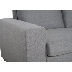 Soffa grå med öppet avslut 244 cm + Textilrengöring för möbler