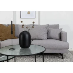 Soffa grå 4-sits 255 cm Hedlunda + Fläckborttagare för möbler