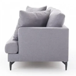 Soffa grå 4-sits 255 cm Hedlunda + Fläckborttagare för möbler