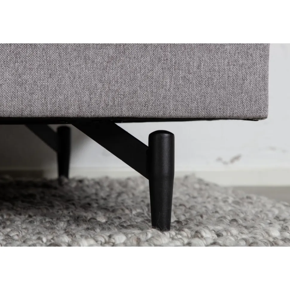 Soffa grå 4-sits 255 cm Hedlunda + Textilrengöring för möbler