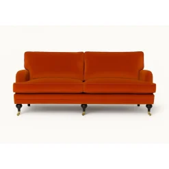 Soffa Howard London Premium 225 cm - Orange sammet