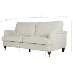 Soffa Howard 2-sits i bouclé 187 cm + Möbeltassar