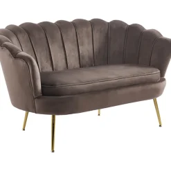 Soffa i brun sammet 133 cm - Kingsley + Möbeltassar