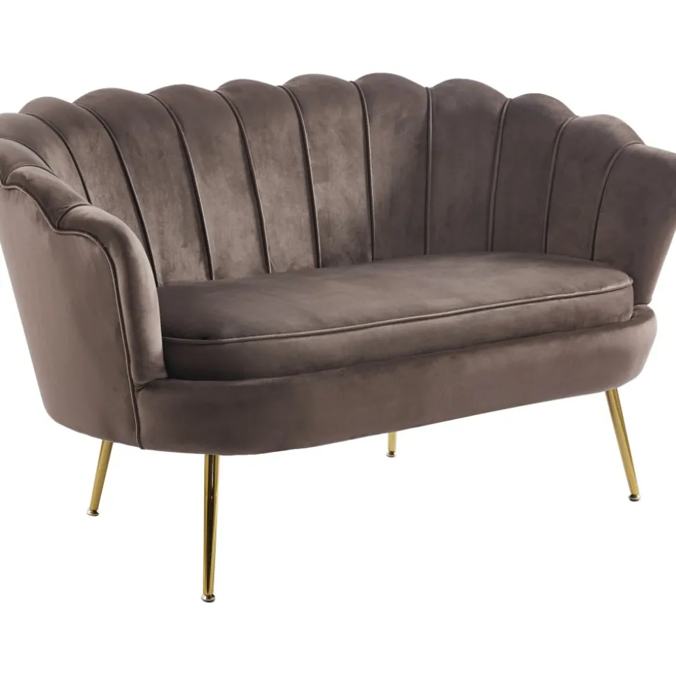 Soffa i brun sammet 133 cm - Kingsley + Möbeltassar