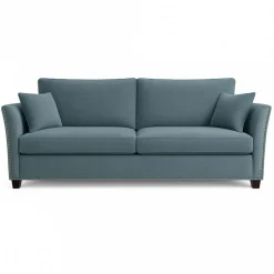 Soffa Liberty 3-sits med nitar - Blågrön