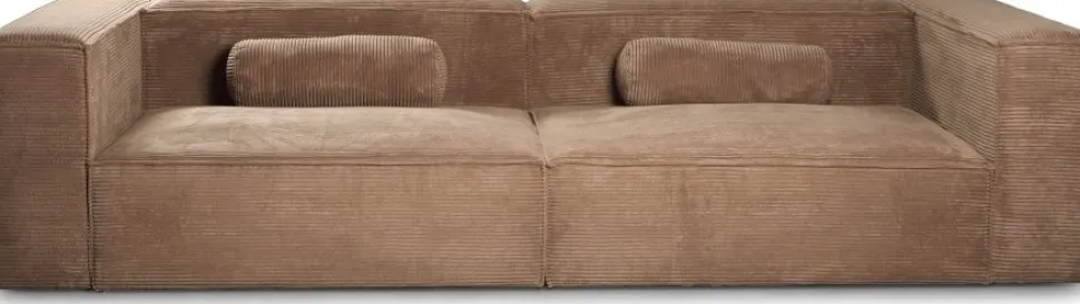 Soffa Madison XL 300 cm - Ljusbrun bredrandig manchester