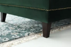 Soffa med divan grön sammet - Bellas + Fläckborttagare för möbler