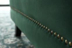 Soffa med divan grön sammet - Bellas + Fläckborttagare för möbler