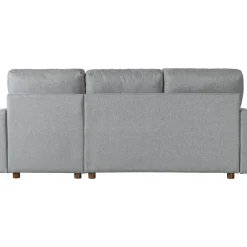 Soffa med förvaring grå 214 cm bred