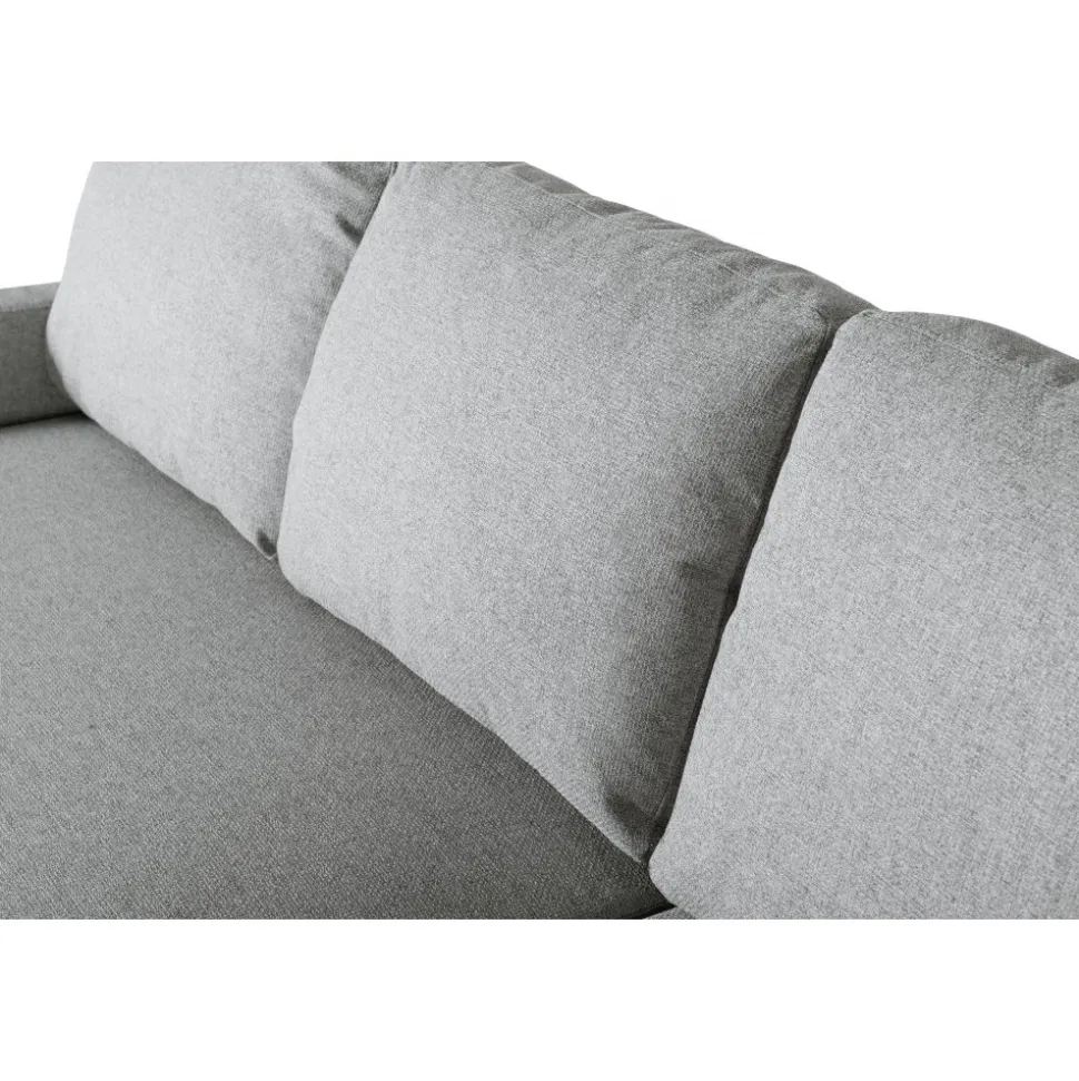 Soffa med förvaring grå 214 cm bred