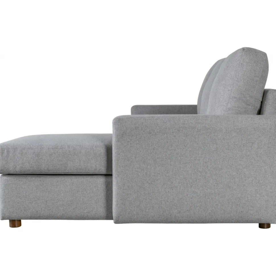 Soffa med förvaring grå 214 cm bred + Textilrengöring för möbler