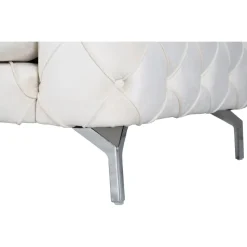 Soffa med knappar beige sammet 200 cm + Fläckborttagare för möbler