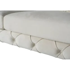 Soffa med knappar beige sammet 200 cm + Fläckborttagare för möbler