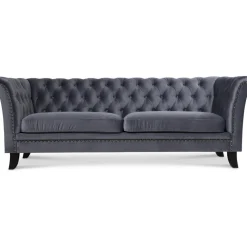 Soffa Milton Chesterfield - 212 cm + Fläckborttagare för möbler