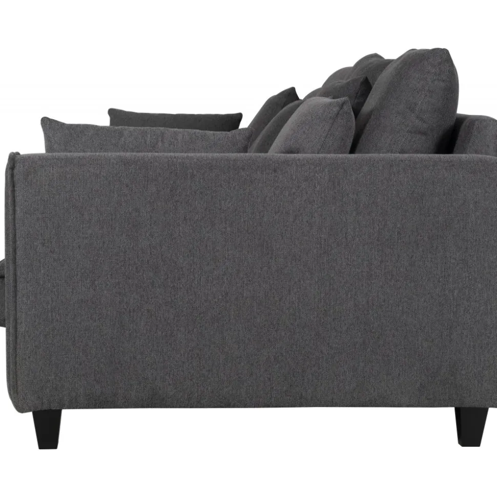 Soffa 4-sits 270 cm antracit tyg - Brandy + Textilrengöring för möbler