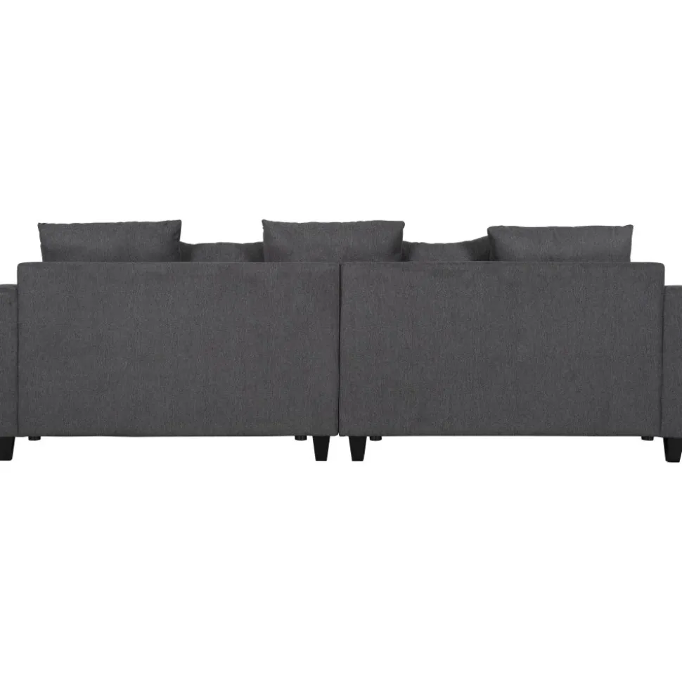 Soffa 4-sits 270 cm antracit tyg - Brandy + Textilrengöring för möbler