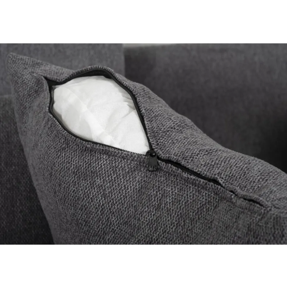 Soffa 4-sits 270 cm antracit tyg - Brandy + Textilrengöring för möbler