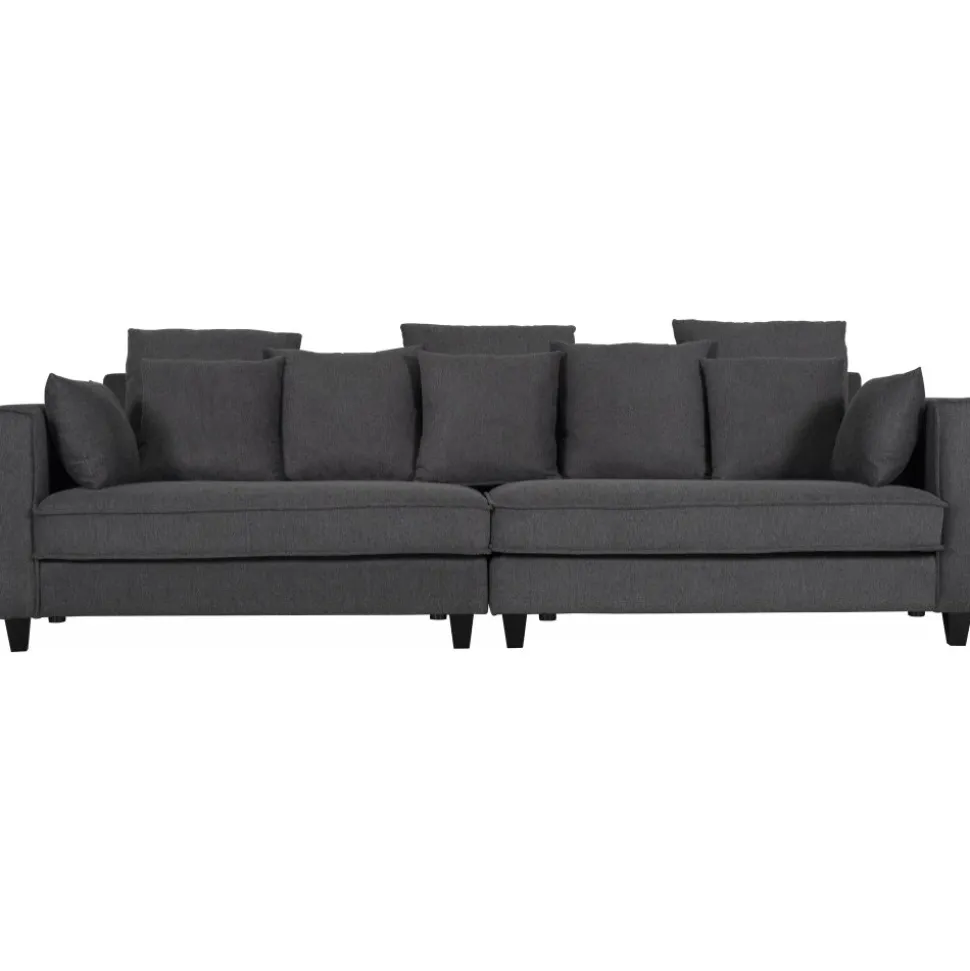 Soffa 4-sits 270 cm antracit tyg - Brandy + Fläckborttagare för möbler