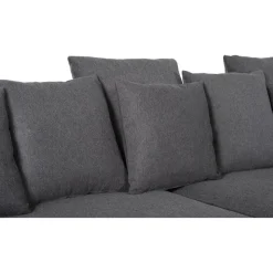 Soffa 4-sits 270 cm antracit tyg - Brandy + Fläckborttagare för möbler