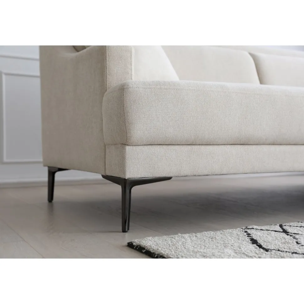Soffa 3-sits beige modern - Hanna + Textilrengöring för möbler