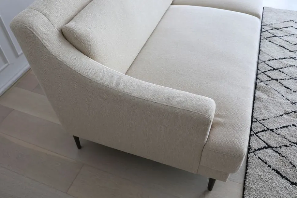 Soffa 3-sits beige modern - Hanna + Textilrengöring för möbler