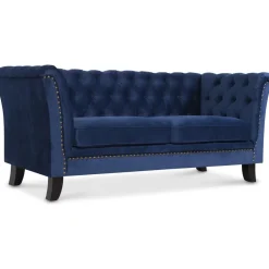 Soffa 3-sits Chesterfield Blå - Milton