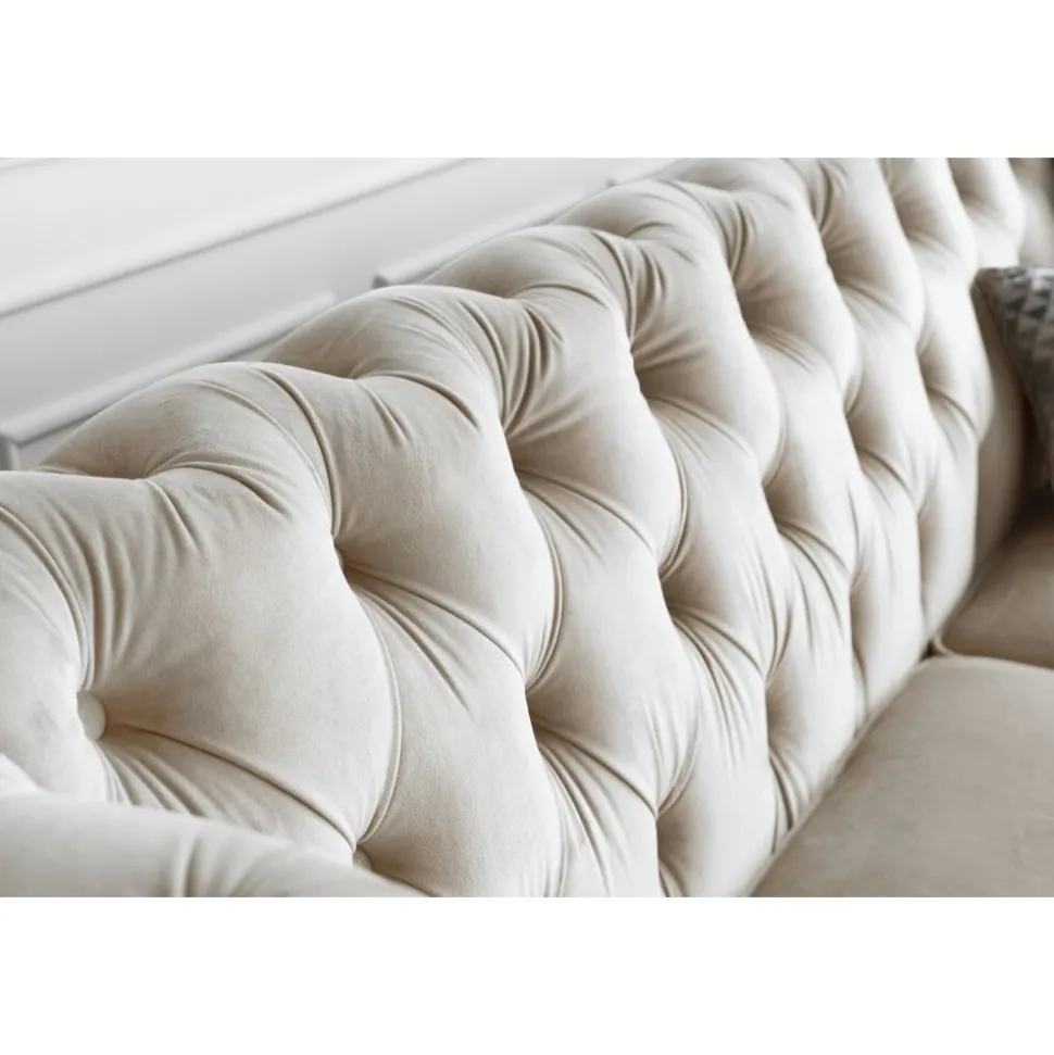 Soffa 2-sits chesterfield beige - Milton