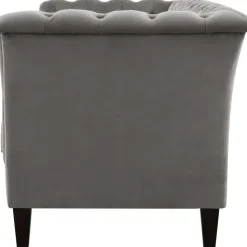 Soffa 2-sits chesterfield grå - Henry + Textilrengöring för möbler