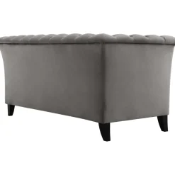 Soffa 2-sits chesterfield grå - Henry + Textilrengöring för möbler