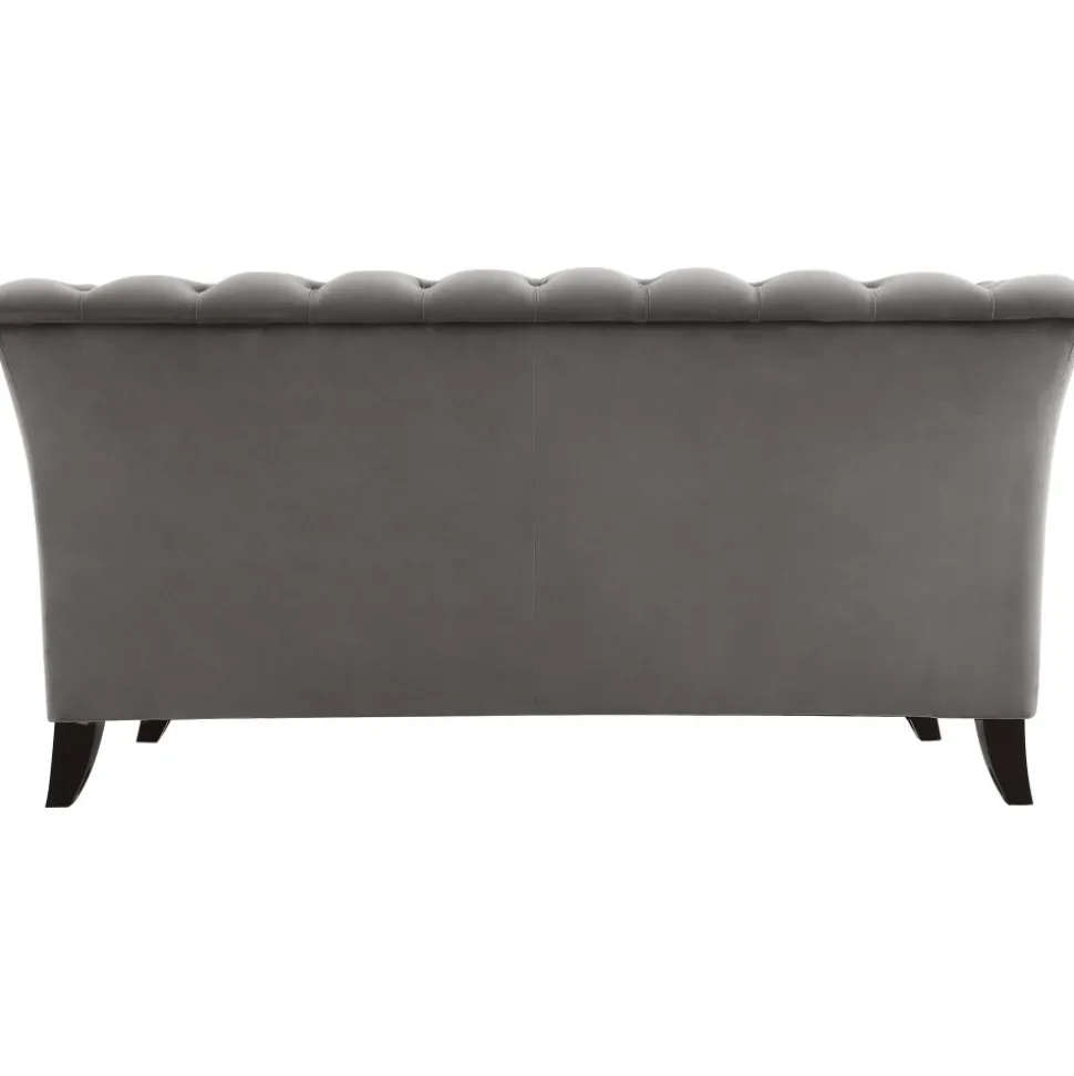 Soffa 2-sits chesterfield grå - Henry + Fläckborttagare för möbler