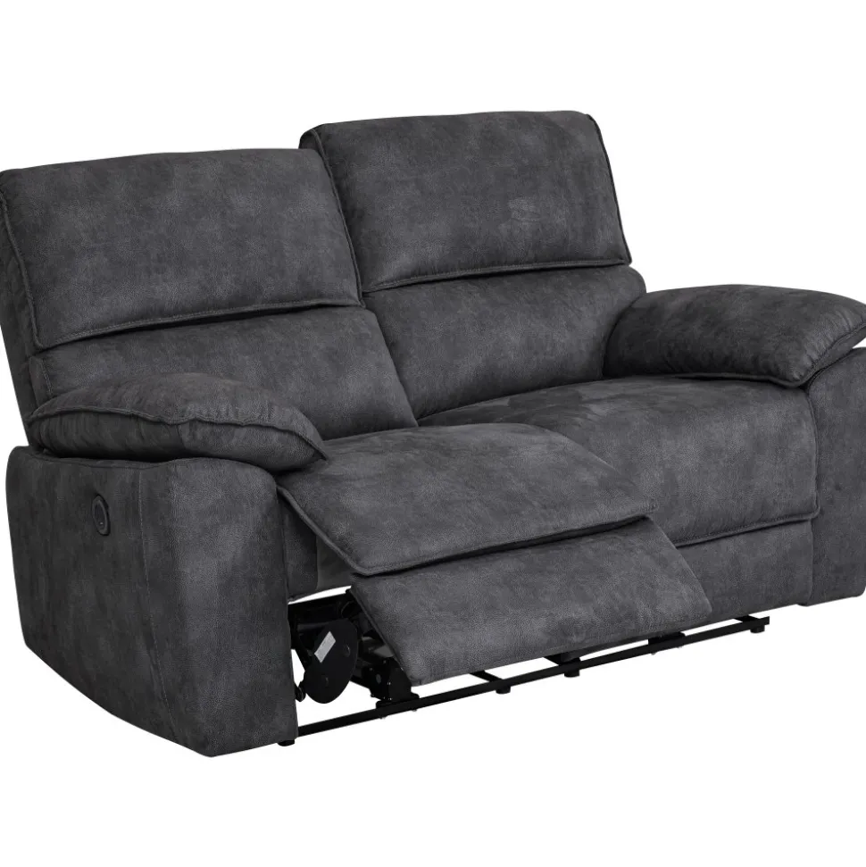 Soffa 2-sits elektrisk ställbar recliner - Grå