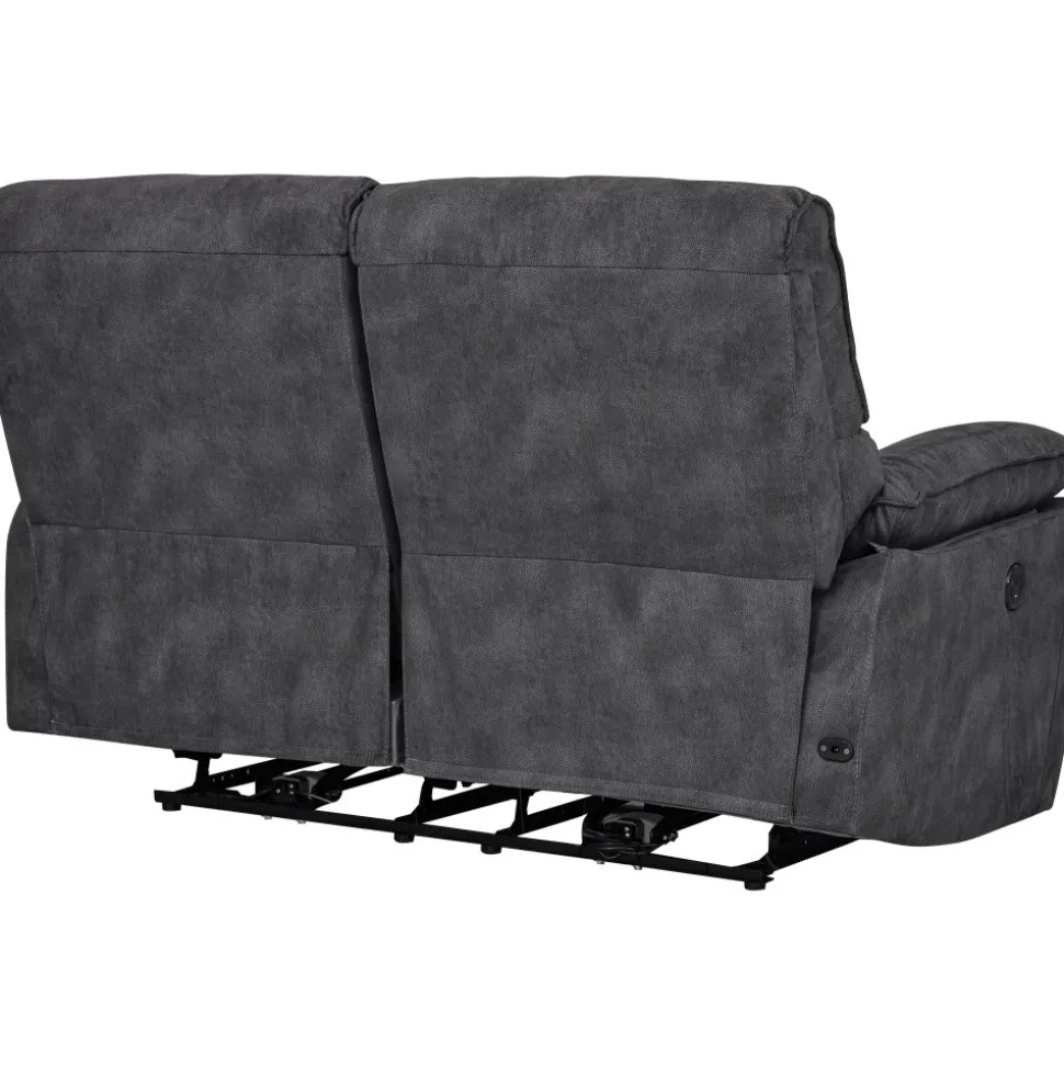 Soffa 2-sits elektrisk ställbar recliner - Grå