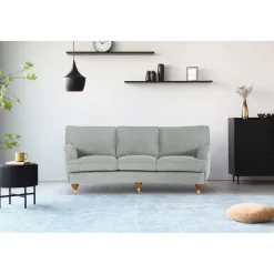 Soffa 3-sits grå 225 cm - Howard + Fläckborttagare för möbler