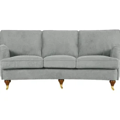 Soffa 3-sits grå 225 cm - Howard + Textilrengöring för möbler