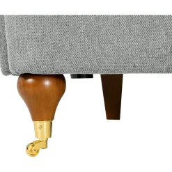 Soffa 3-sits grå 225 cm - Howard + Textilrengöring för möbler