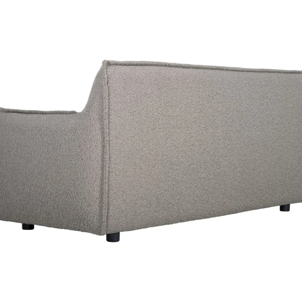 Soffa 3-sits i mörkbeige bouclè - Jupiter