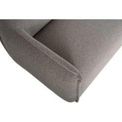 Soffa 3-sits i mörkbeige bouclè - Jupiter