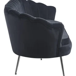 Soffa 3-sits i svart sammet - Kingsley + Möbeltassar