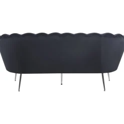 Soffa 3-sits i svart sammet - Kingsley + Möbeltassar