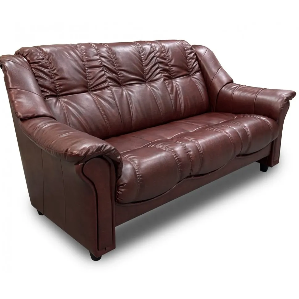 Soffa 3-sits oxblod 178 cm - Rom