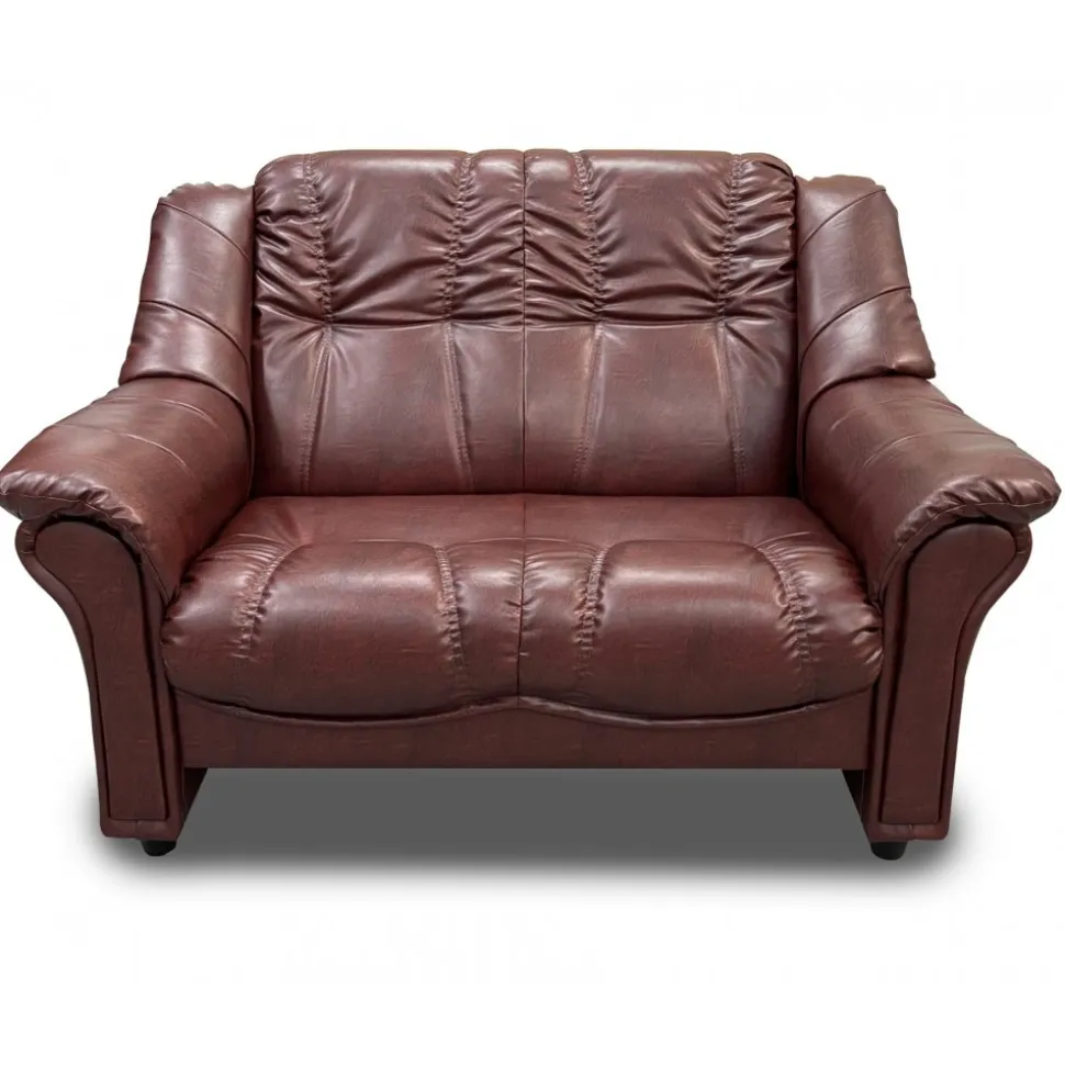 Soffa 2-sits soffa i oxblod - Rom