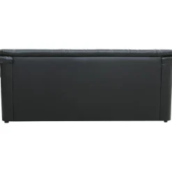 Soffa 3-sits svart konstläder - Dominic + Textilrengöring för möbler